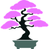 Pink Canopy Bonsai Silhouette