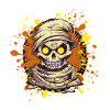 Mummies Skull Paint Splash