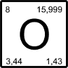 O Sauerstoff Zeichen im Minimalstil nerd