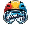 Ski Helmet Mountains Smile