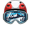 Ski Helmet Red White Austria