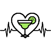 Margarita Heart Cocktail Lime