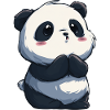 Innocent cute panda, adorable for lovers