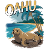 Oahu Tropical Seal Beach Scène paradisiaque