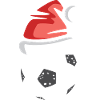 Christmas football with Santa hat