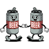 Beer Can Hug - Funny T-Shirt