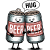 Beer Can Hug - Funny T-Shirt