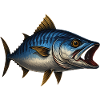 Dynamischer Blauflossen-Thunfisch Illustration