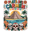 Playa del Carmen Fiesta Skull