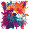 Intense_Fox_Face_Abstract_Painting