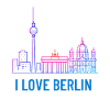 I Love Berlin Rainbow Skyline