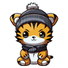 Tiger Winter Animal Baby Comic
