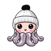 Octopus Winter Animal Baby Comic