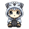 Schneeleopard Winter leopard Baby