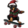 Doberman chien Noël drôle