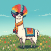 Funky Rainbow Llama