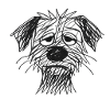 Sketch Dog Portrait Exhausted
