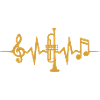 Trumpet, heartbeat, trumpeter, musician