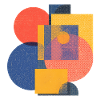 Retro Geometric Shapes — Bold Abstract Art