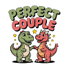 Perfect Couple Dinosaur Love