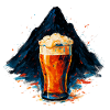 Bergbier Aquarellkunst
