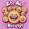 Bite Me Nicely Cookies Laugh Design
