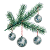Fir Branch Disco Ornaments