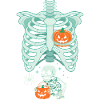Halloween Pregnancy Pumpkin Skeleton Funny
