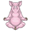 Pig Yoga Fitness Meditation