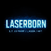 LaserBorn Neon Tech Print