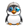 Penguin with helmet and goggles