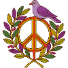 Vibrant Peace Bird Floral Wreath