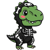 Funny T-Rex Skeleton Halloween Disguise