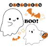 Little Ghosts Halloween Scene