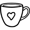 Coffee mug with heart