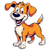 Cheerful Street Dog Cartoon Dog