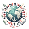 World Peace Globe Circle Doves