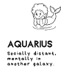 Funny Aquarius Cartoon – Space Water Bearer