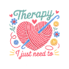 Yarn heart crocheting instead of therapy