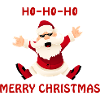 Happy Jumping Santa