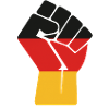 Flaggenfaust Kraft der Einheit