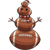 Football Cartoon Snowman