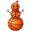 Basketball Cartoon Snowman Winter Sports