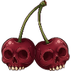 Cartoon Skull Cherries