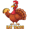 Eat Tacos Cartoon Turkey