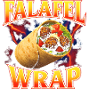 Falafel Wrap Favorite Food Funny Oblique 90s Fal