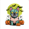 Zombie Frenchie Pumpkin Ghost – Halloween Gift