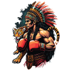 Indigenous WarriorWith Jaguar