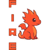 Cartoon Flame Dragon