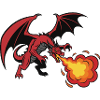 Red Dragon Fire Breath Design